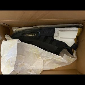 Adidas original black with gold and white